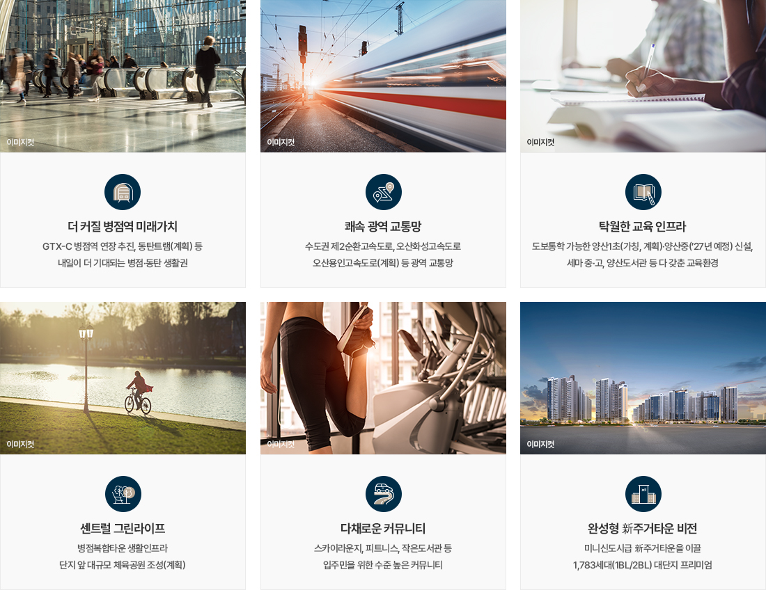 오산헤리티지자이 교통, 교육, 자연환경, 커뮤니티 및 대단지 프리미엄 안내 이미지